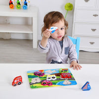 Rompecabezas Chunky Puzzle-Transportes Madera 9 Pz +18 meses - 3