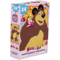 Rompecabezas Aterciopelado Masha y El Oso 24 Piezas - 1