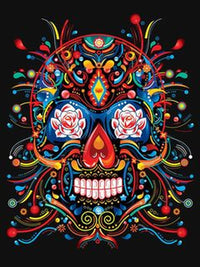 Kit Pinta Por Numero Calavera DIY Arte - 1