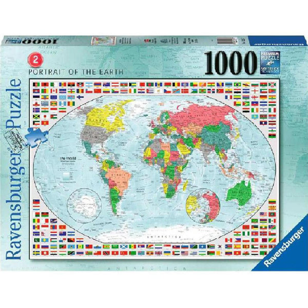 Rompecabezas Mapamundi De Banderas 1000 Piezas Ravensburger