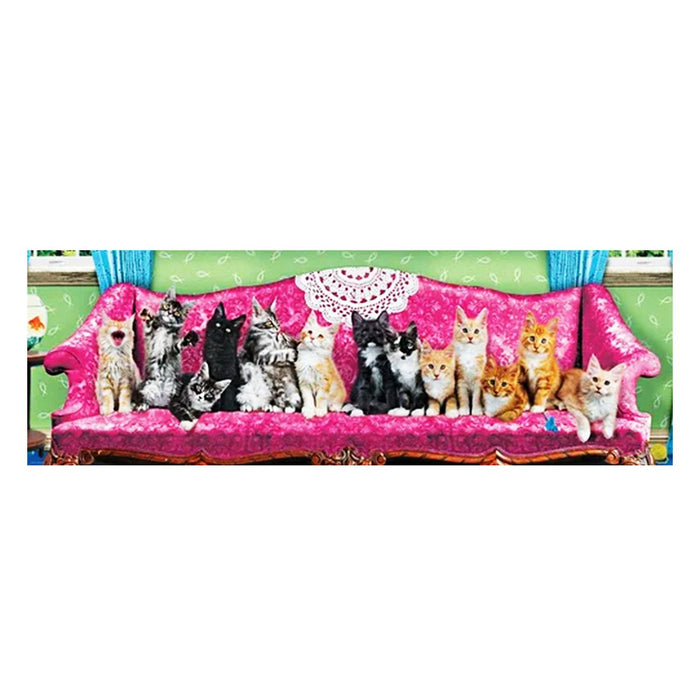 Rompecabezas Panorámico Kitty Cat Couch 1000 Pz Eurographic