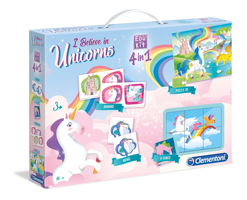 Rompecabezas Edukit 4 En 1 Unicornios Clementoni