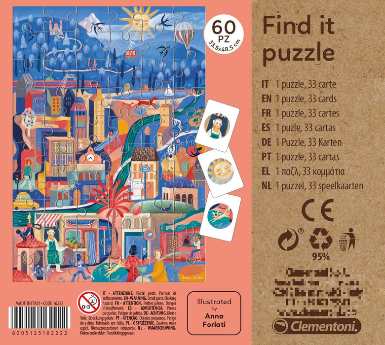 Rompecabezas 60 La Ciudad + 33 Tarjetas (Find It Puzzle Go Green) Menos De 100