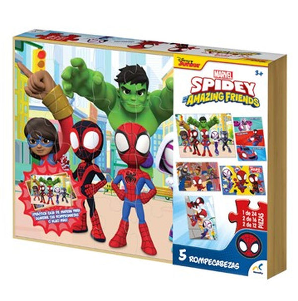 Rompecabezas 5 en 1 Spidey y sus Amigos