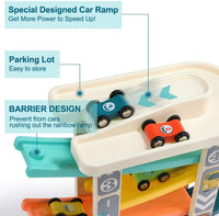 Pista de carros De Madera 4 rampas sencillas 6 Pz Top Bright - 9