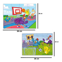 Rompecabezas 2 en 1 Gallina Pintadita 12 y 24 Pz Infantil - 4