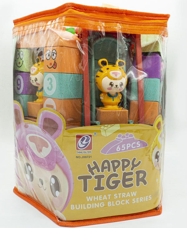 Blocks Para Armar Castillo de Animales 65 Piezas Bolsa