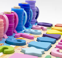 Tablero de Madera Educativo 6 en 1 Para Niños - 5
