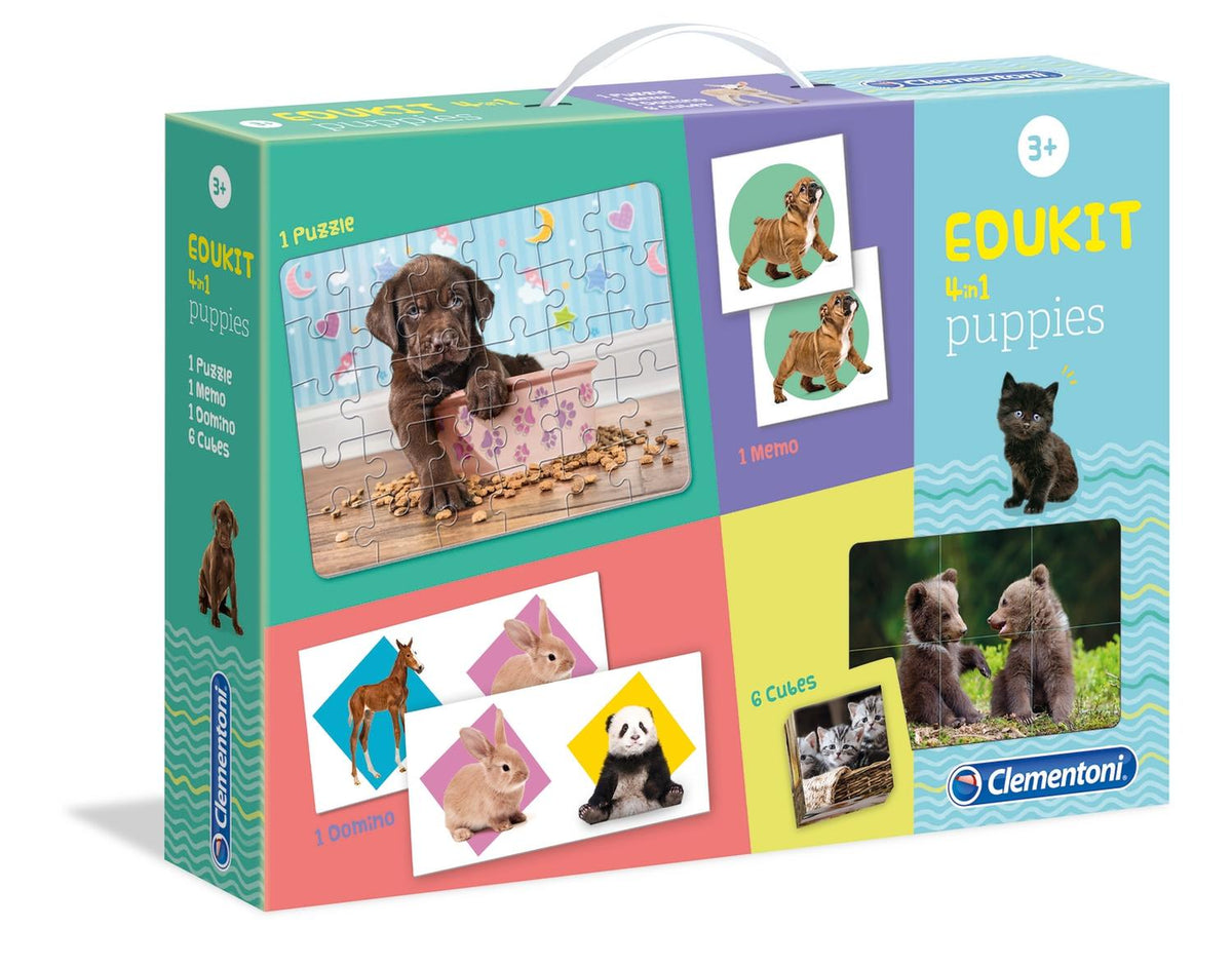 Rompecabezas Edukit 4 En 1 Cachorros Clementoni — DidactiJuegos