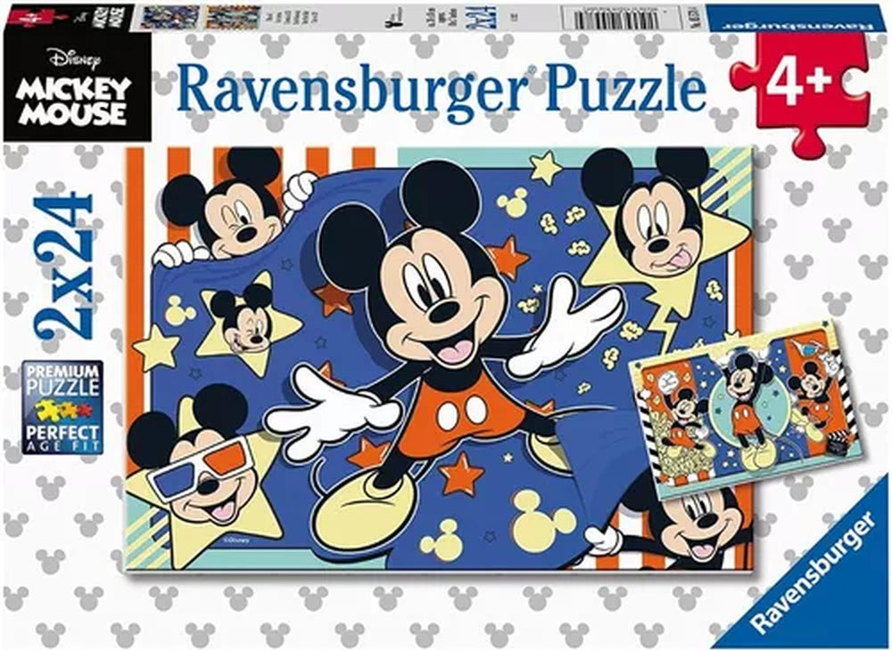 Rompecabezas 2 en 1 Disney: Mickey Mouse 24 Piezas Cada Uno Ravensburger