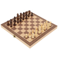 Ajedrez De Madera Tablero Plegable de Lujo Chess 29x29 cm - 1