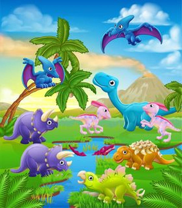 Kit Pinta Por Numero Dinosaurios DIY Arte
