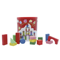 Juego De Bloques De Madera 40 Piezas Coloridos - 4