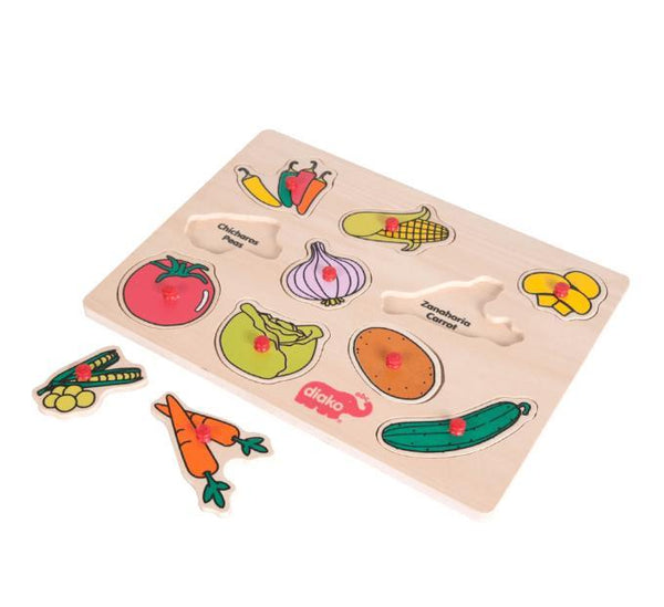 Verduras Rompecabezas De De Madera Diako