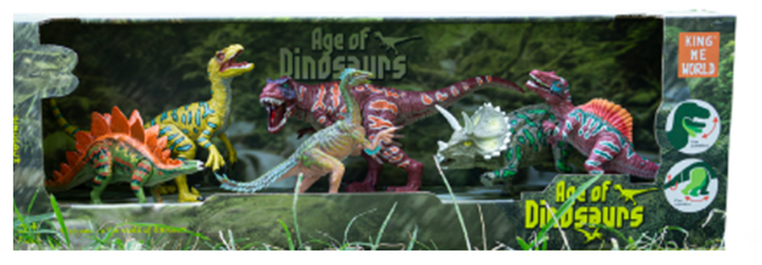 Dinosaurios de Juguete con Movimiento para Ninos Kit con 6 piezas DidactiJuegos
