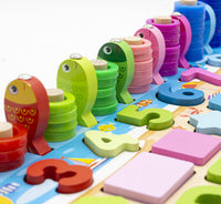 Tablero de Madera Educativo 6 en 1 Para Niños - 6