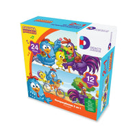 Rompecabezas 2 en 1 Gallina Pintadita 12 y 24 Pz Infantil - 17