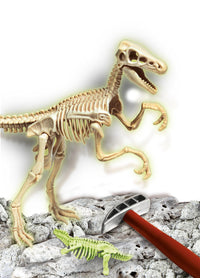 Archeojugando Velociraptor Fluorescente Ciencia Y Juego Clementoni - 2