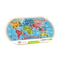 Rompecabezas De Madera Mapa Del Mundo, Infantil 36 Piezas - 1