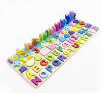 Tablero de Madera Educativo 6 en 1 Para Niños - 1