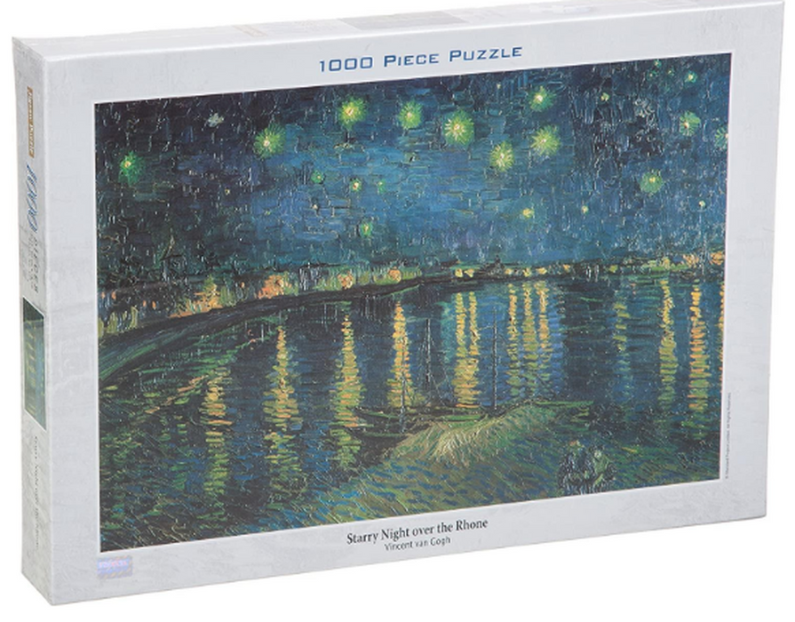 Rompecabezas Noche Estrellada Sobre El Rondano Van Gogh 1000 Piezas Tomax