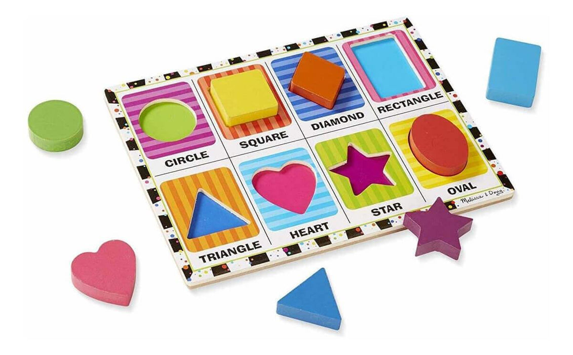 Shapes Chunky Puzzle Rompecabezas De De Madera Melissa & Doug