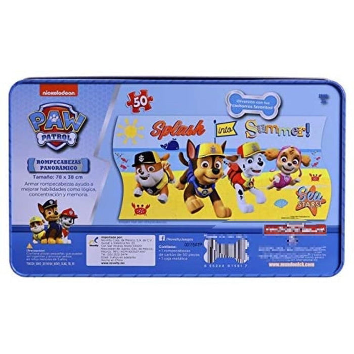 Rompecabezas Panorámico Paw Patrol Infantil 50 Pz Novelty