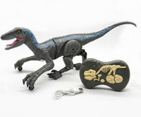 Dinosaurio Control Remoto Velociraptor R/C 2.4 Ghz USB Roar Juguete a Control Remoto Blue Jurasic Regalo para niños - 1