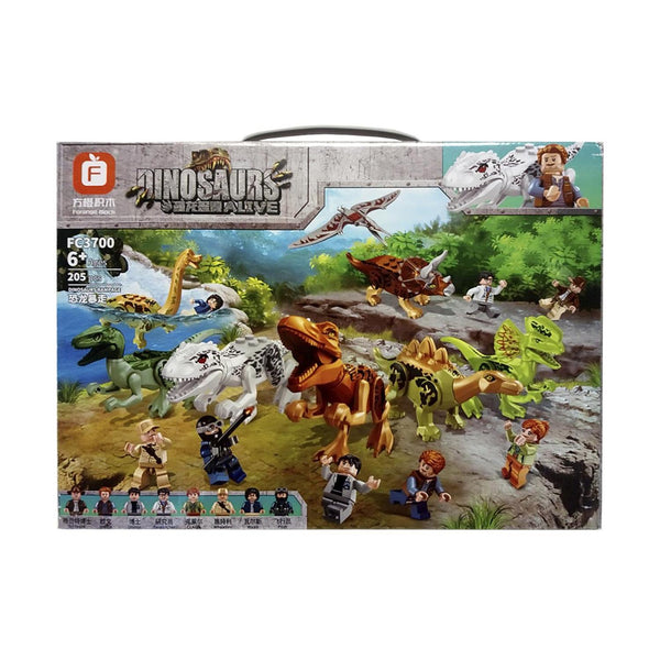 Set de Blocks Para Armar Dinosaurios- Jurasic 205 Piezas