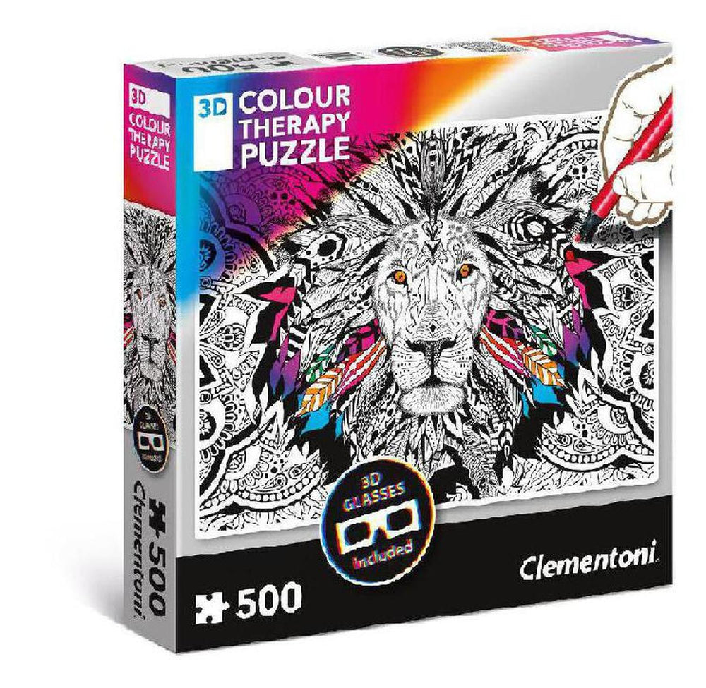 Rompecabezas Terapia De Color Leon 500 Piezas Clementoni