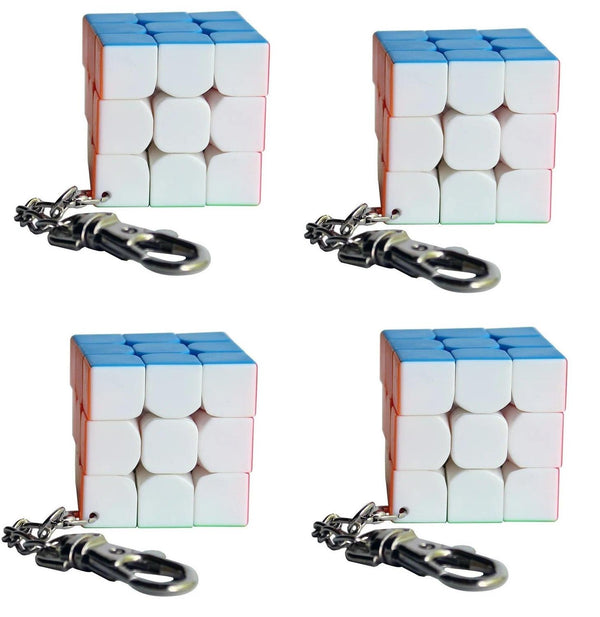 Paquete 4 Llaveros Cubo Magico 3x3 3 cm Destreza