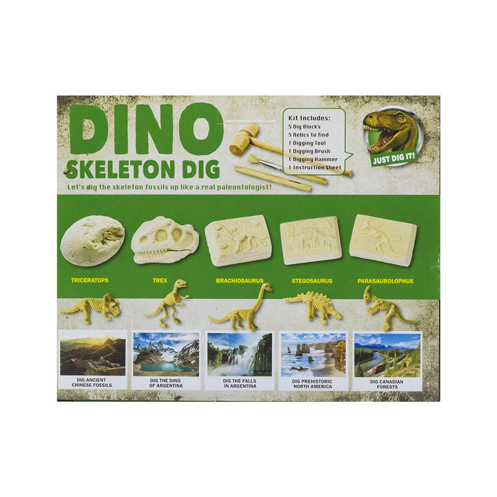 Kit Excavación 5 en 1 Dinosaurios Fósiles Arqueología