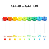Juego De Apilar Aros Arcoíris, Madera, Didáctico 56 Piezas - 2