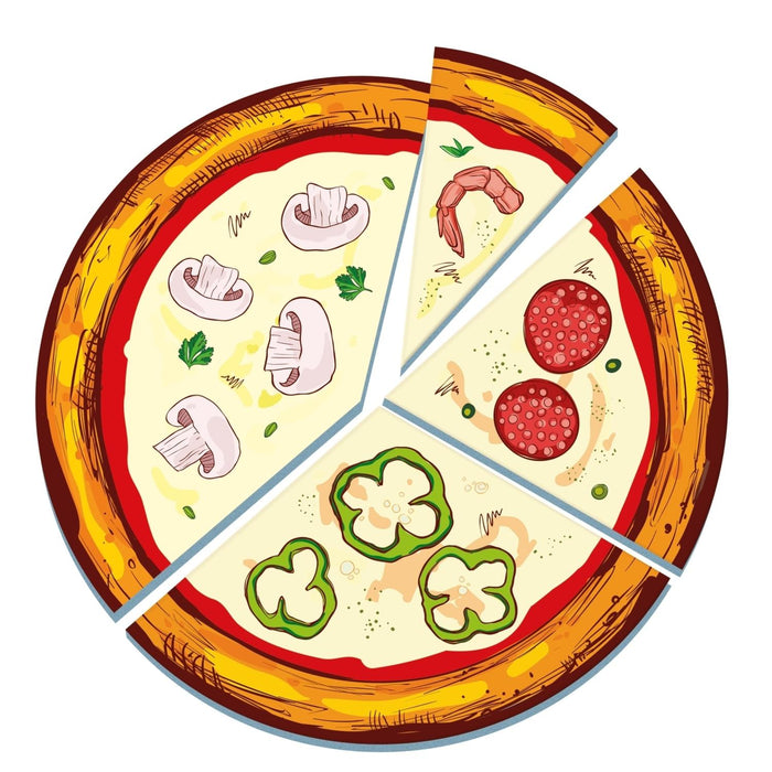 Juego Pizza De Números Aprender a Contar 3 Niveles 33 Piezas