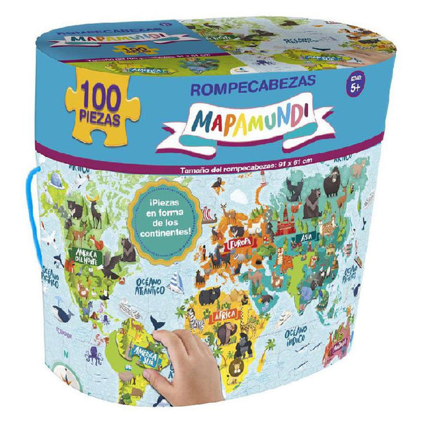 Mapa Mundial Gigante Rompecabezas De 100 Piezas Novelty