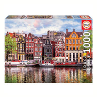 Rompecabezas Casas Flotantes Amsterdam 1000 Piezas - 1