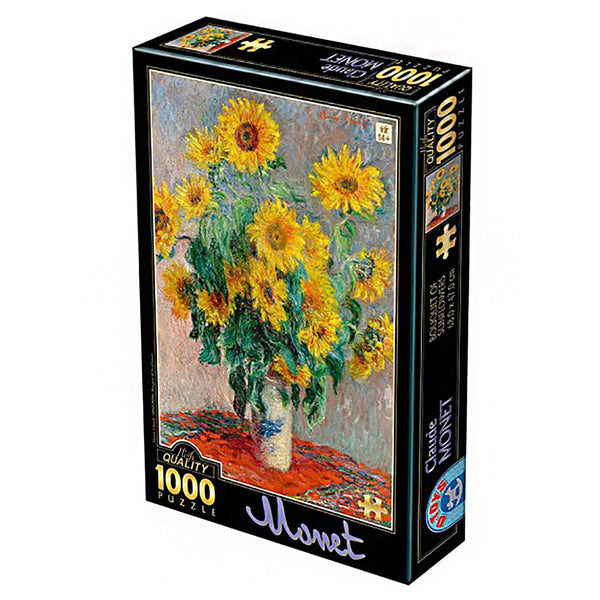 Rompecabezas Claude Monet Ramo De Girasoles Arte 1000 piezas