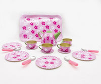 Juego de té Metálico Para Niñas diseño de Flores 19 piezas - 3