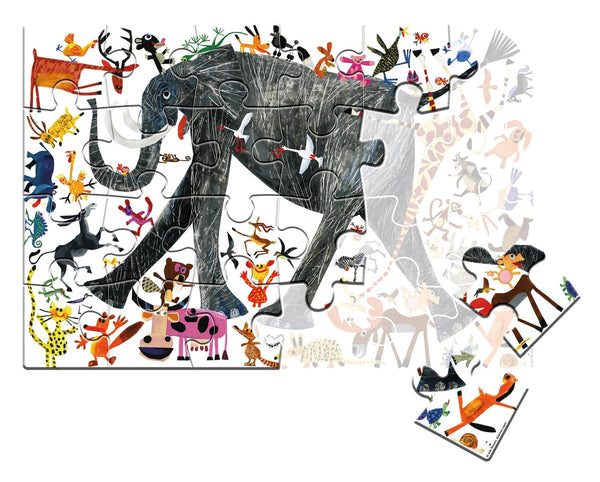 Rompecabezas Animales 24 Pz (Puzzle Piso Go Green) Clementoni