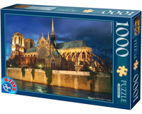 Rompecabezas Notre Dame De Noche Paris 1000 Piezas - 1