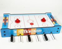 Futbolito y Hockey Juego de Mesa Portátil 2 en 1 de Madera - 6