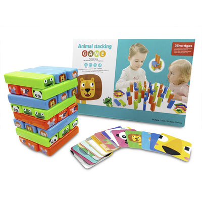 Torre Apilable Para Bebes Animales Educativo 48 Pz