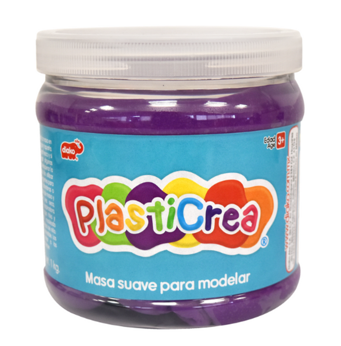 Plasticrea Morada Masa Suave Para Modelar 1 Kg