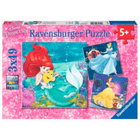Rompecabezas 3 en 1 Princesas 49 Piezas Cada Uno Ravensburger - 1
