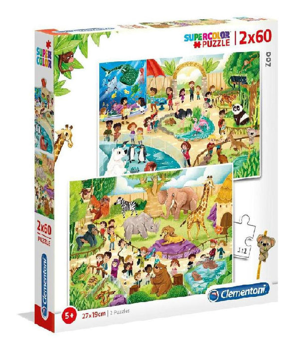 Rompecabezas Zoo 2X60 Pz Clementoni