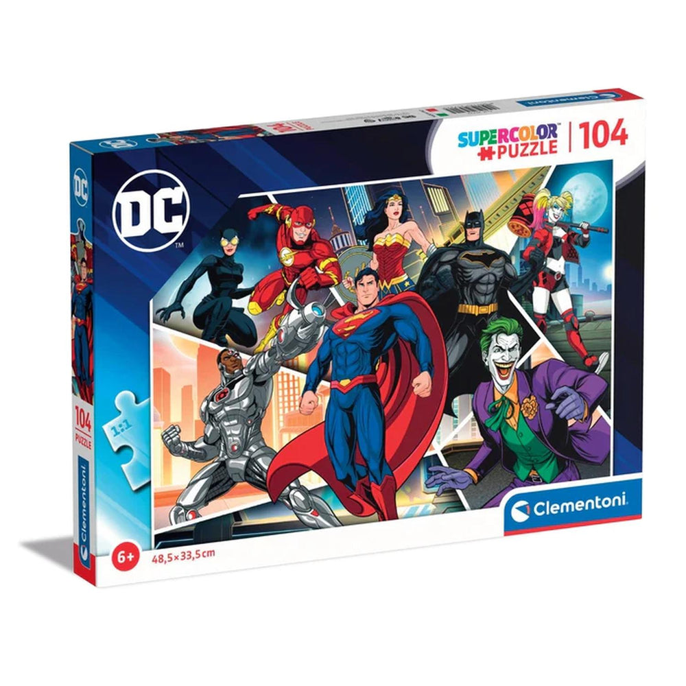 Rompecabezas 104 DC Comics Liga De La Justicia Super Frie 100 Piezas