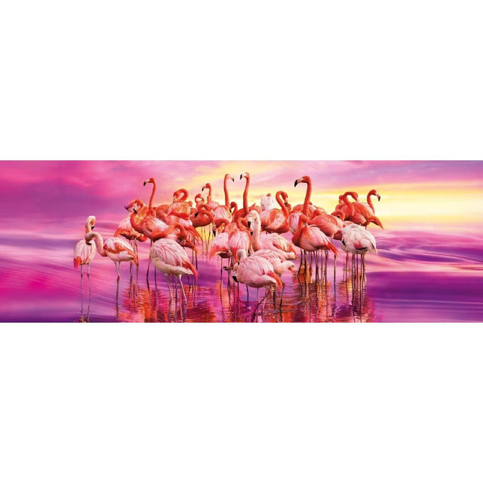 Rompecabezas Danza De Flamingos Panoramico 1000 Pz Clementoni