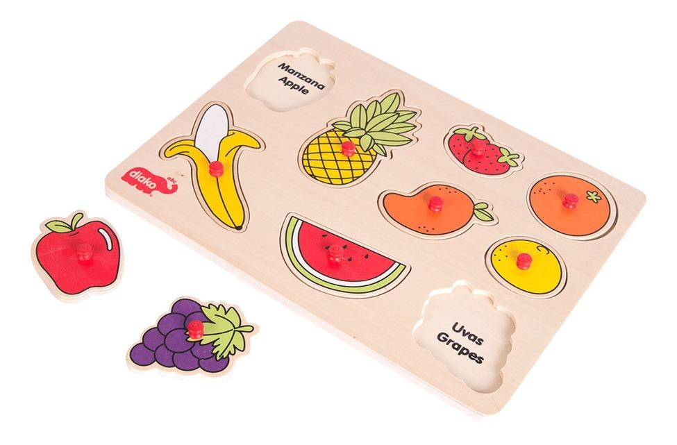 Frutas Rompecabezas De De Madera Diako
