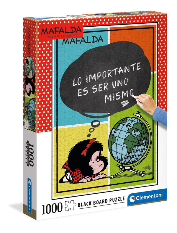 Rompecabezas Mafalda Blackboard Mundo Quino 1000 piezas Clementoni