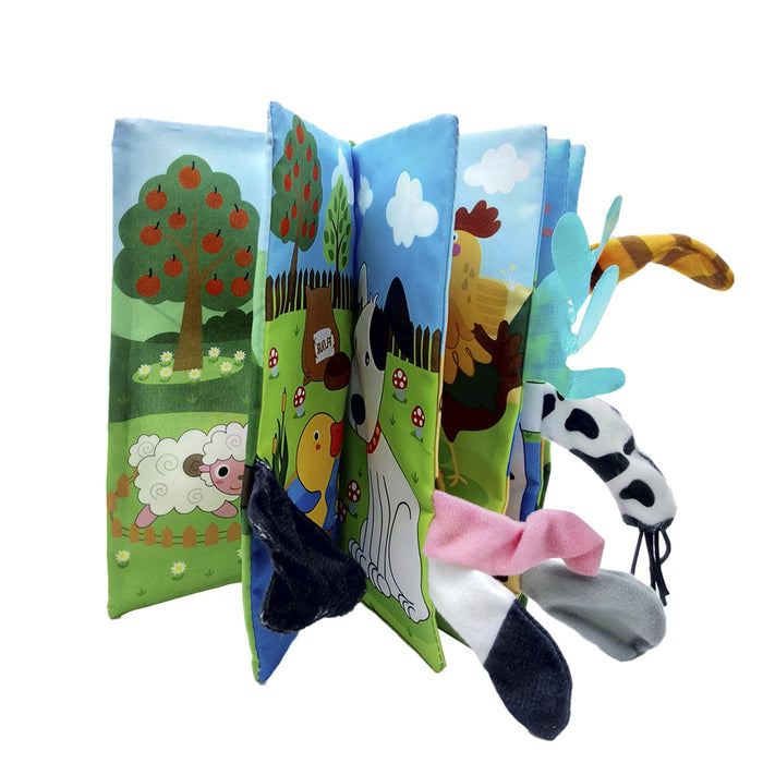 Richgv Libros Bebé, Libro Texturas Bebé Libro Suave para Bebés con como  Atar Cordones,Abrir y Cerrar Cremallera,Libro Sensorial Libros de Tela para